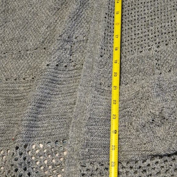 Gray Open-Front Knit Sweater Size 1 =1x - Picture 9 of 9